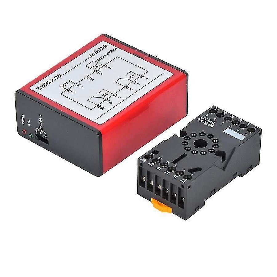 110b Vehicle Detector Ac220v Single Channel Inductive Vehicle Loop Detector For Car Parking Lot Acc