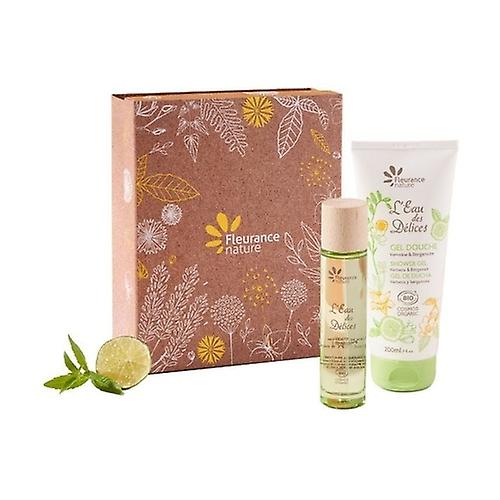 Verbena and bergamot set: perfume l'eau des délices with verbena and bergamot 50ml + perfumed shower gel l'eau des délices 200ml 1 unit (Bergamot)
