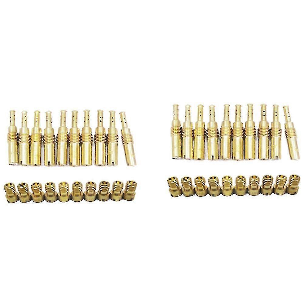 20pcs Carburetor Main Jet Kit 20pcs Slow/ Jet Compatible with- Pwk Oko Cvk Pwm Nsr Ksr Pwm Cycle Car