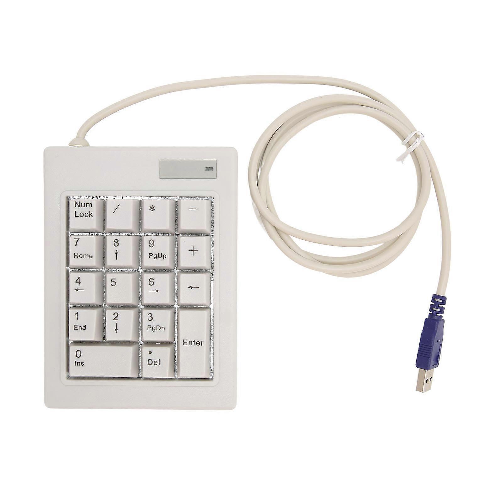 Number Pad Wired Linear Action Switch 18 Key USB Interface Mechanical Numeric Keypad for Banking Accounting