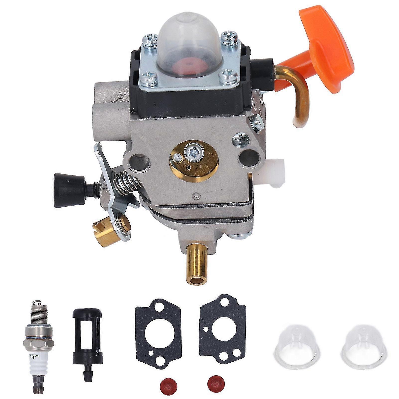 String Trimmer Carburetor Replacement 41801200610 Spark Plug Fuel Filter Gasket Assembly Kit