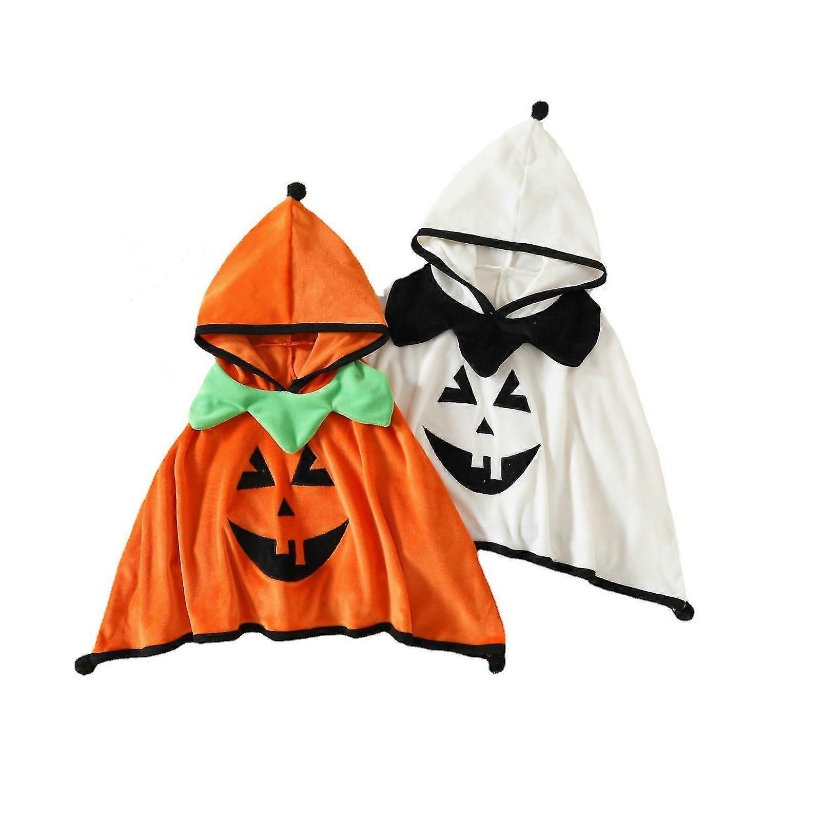 Halloween Mantello per bambini Uomini e donne Cartone animato Ghost Face Stampa argento Volpe Pelliccia Mantello