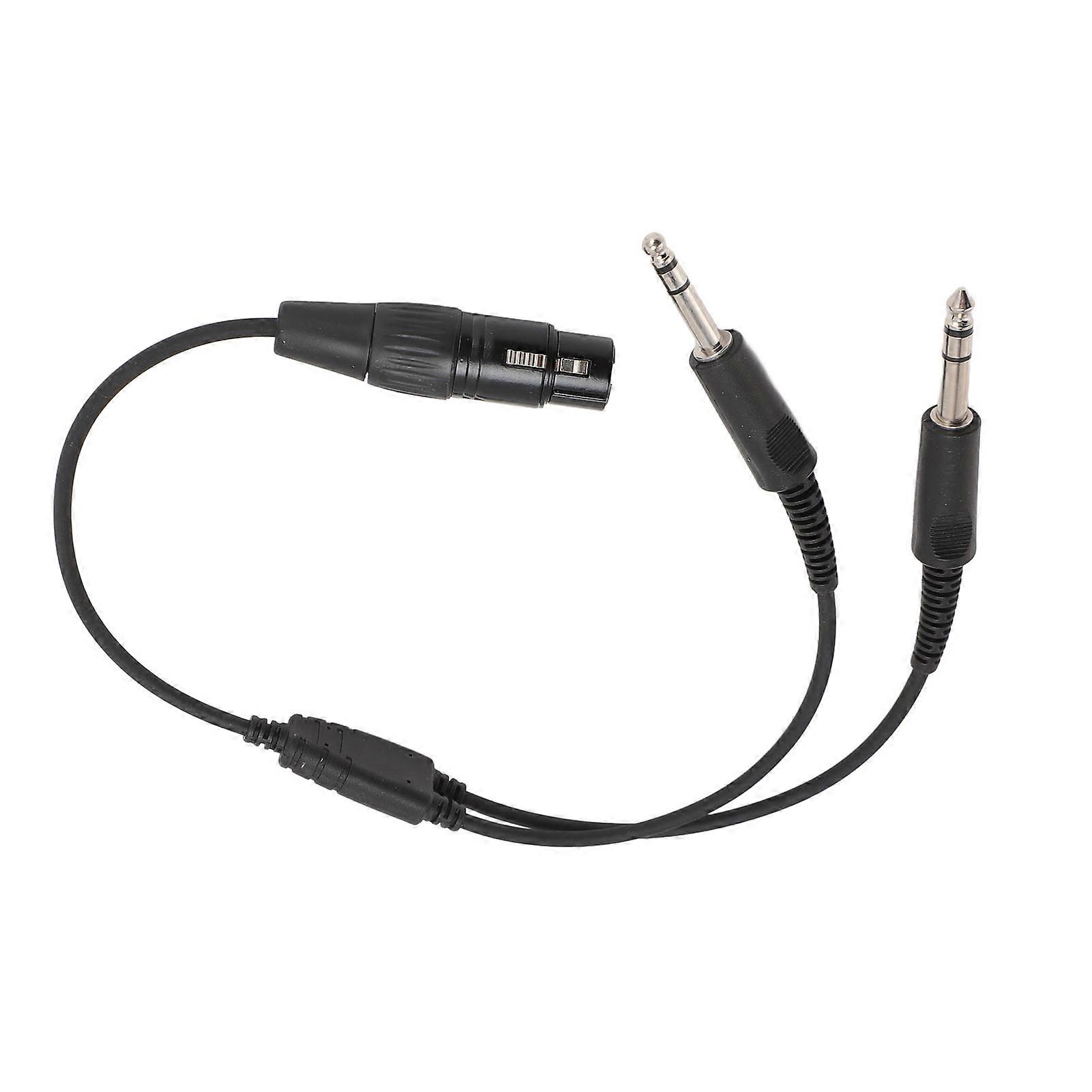 5 Pin XLR to GA Dual Plug Y Splitter Headphone Adapter for Airbus XLR 5 Pin Female to GA Dual Male Plug Aviation Headset Adapter
