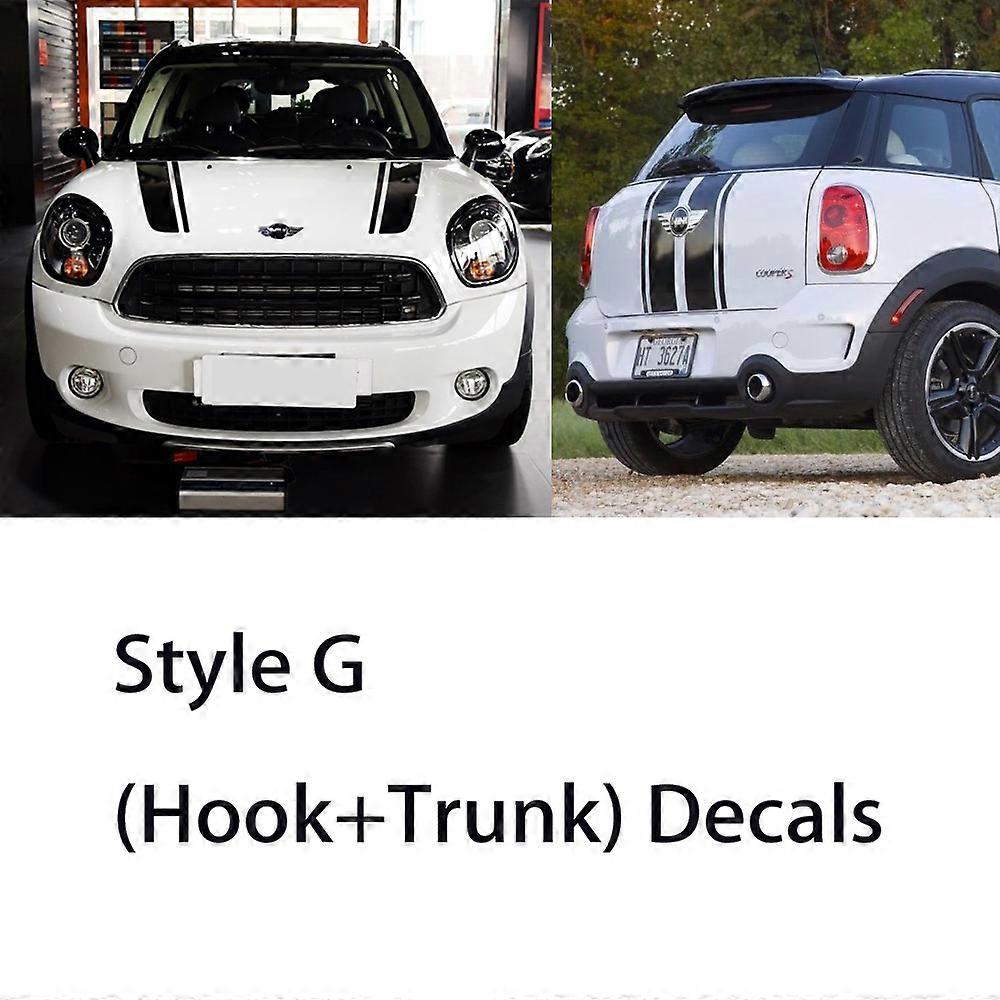 Car Hood Engine Trunk Body Side Skirt Stripes Decals Stickers For Mini Cooper S JCW R60 Countryman Decoration Car