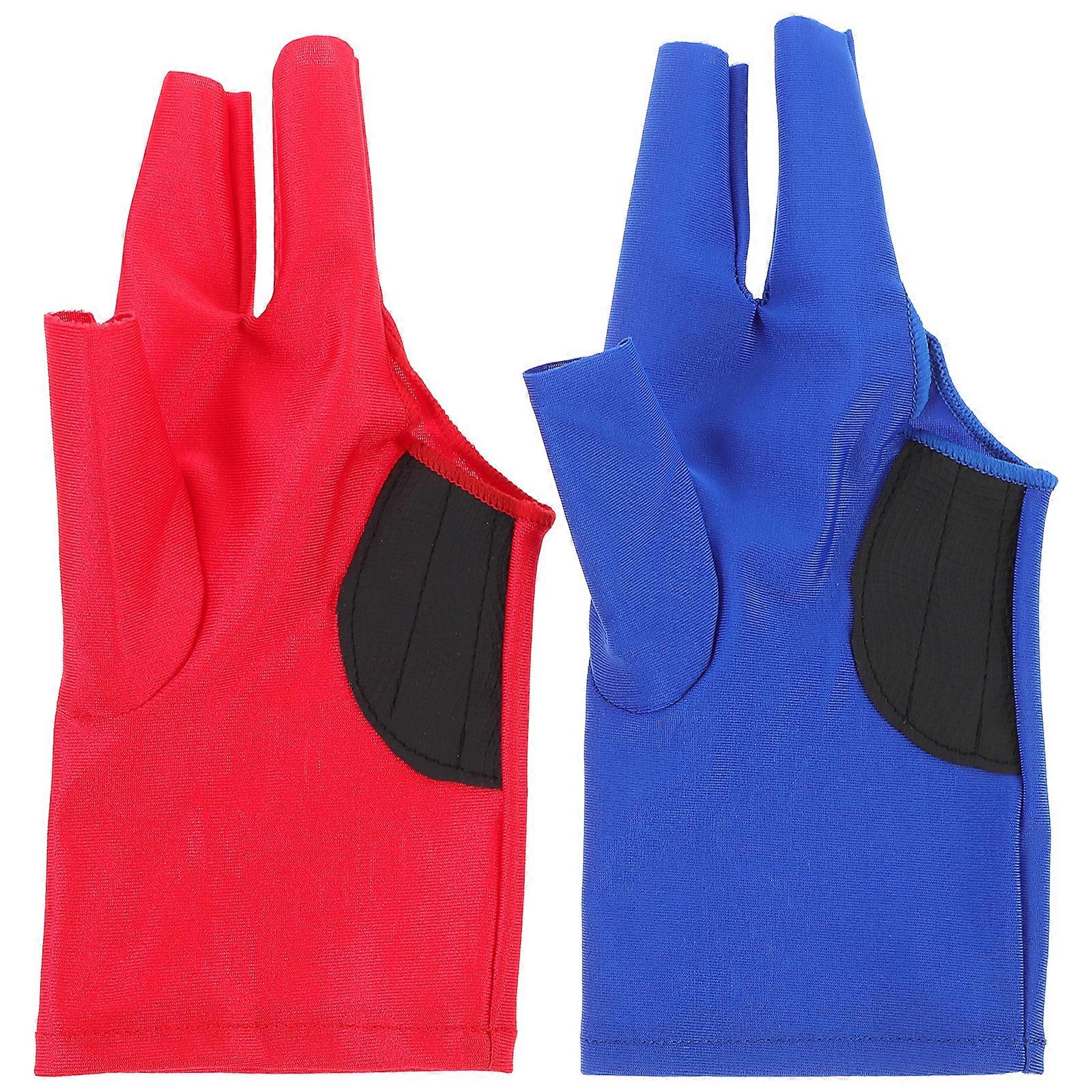 2pcs Snooker Cue Sports Gloves Convenient Billiard Gloves Snooker Gloves Table Game Supplies