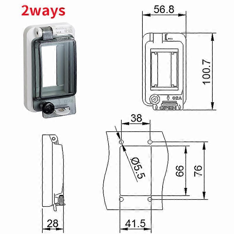 Circuit Breaker Transparent Waterproof Box Window Distribution Box Protect Window Cover Monitor Observation Window Switch Ip67