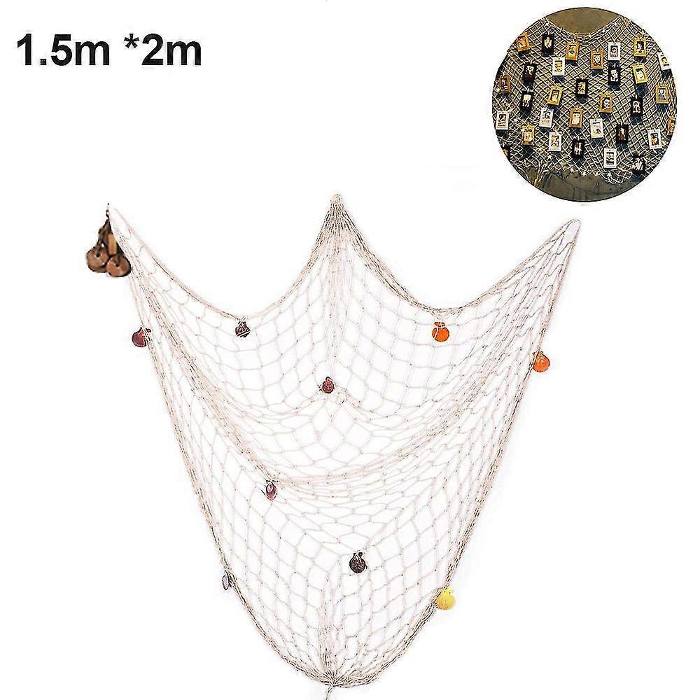 Rustic Nautical Decorative Fishing Net Wall Hangings Decor With