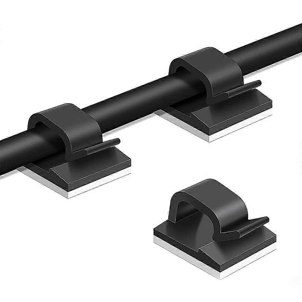 Self-adhesive mini cable holder 50-pack Black YDW