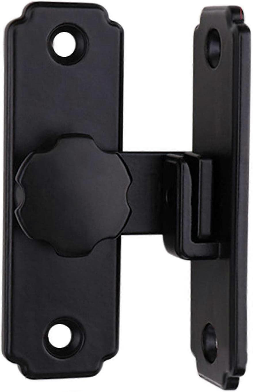 door Latch, Barn Door Latch, 90 Degree Latch Buckle, Sliding Latch Latch(black, 81.5 X 45mm)