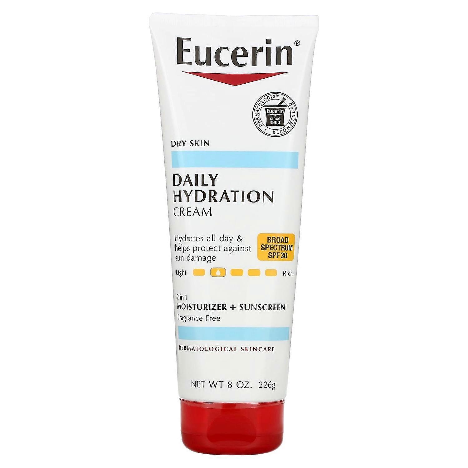 Eucerin, Daily Hydration Cream, SPF 30, Fragrance Free, 8 oz (226 g)