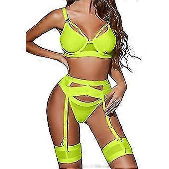 Sexy Lingerie Set For Women 4 Piece Bra And Panty Set With Garter Belt  Strappy Lingerie Set With Thigh Cuffs | Fruugo AU