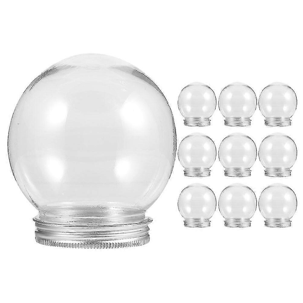 10pcs Diy Snow Globe Water Globes Screw Off Caps Empty Snow Globe Making Props