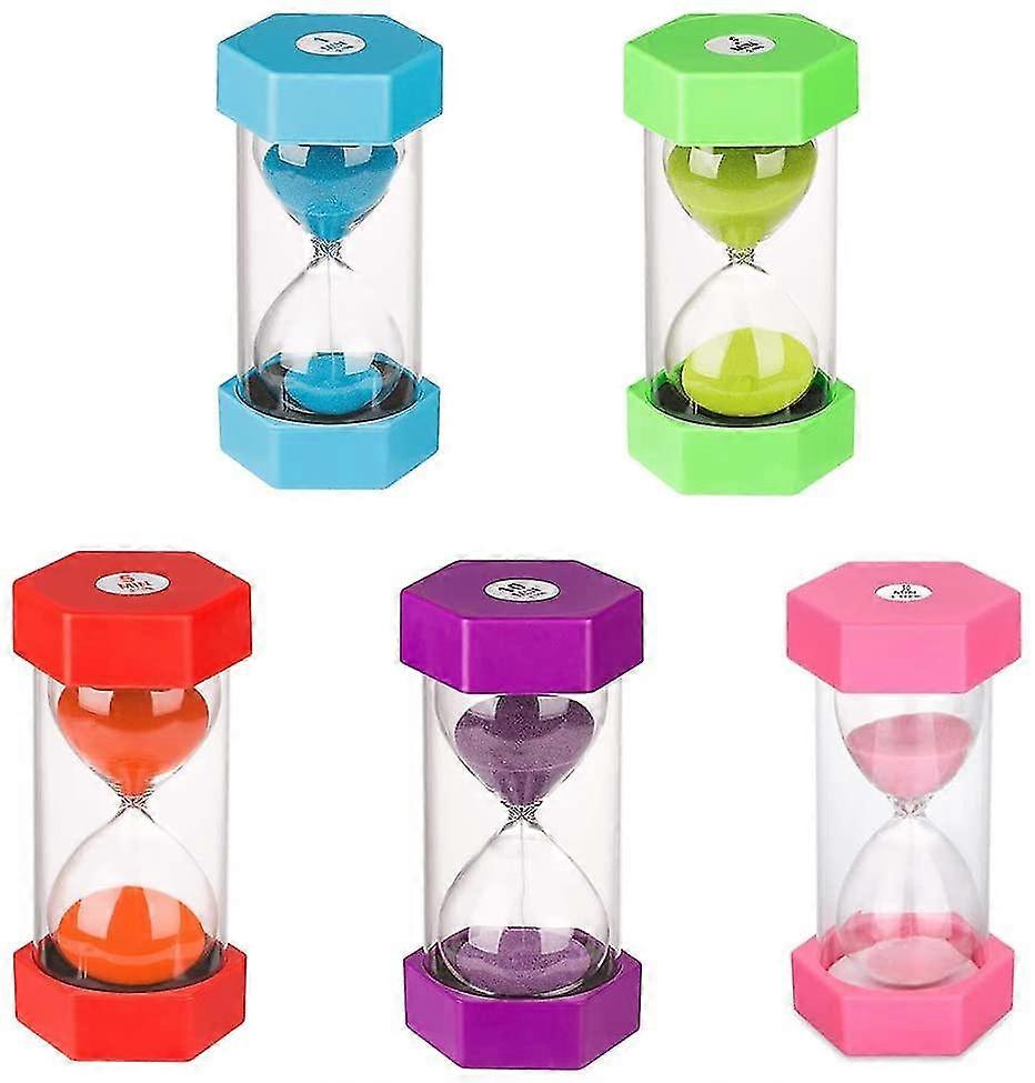 5 pack hourglasses for kids, hourglass function, color hourglass,kitchen timer