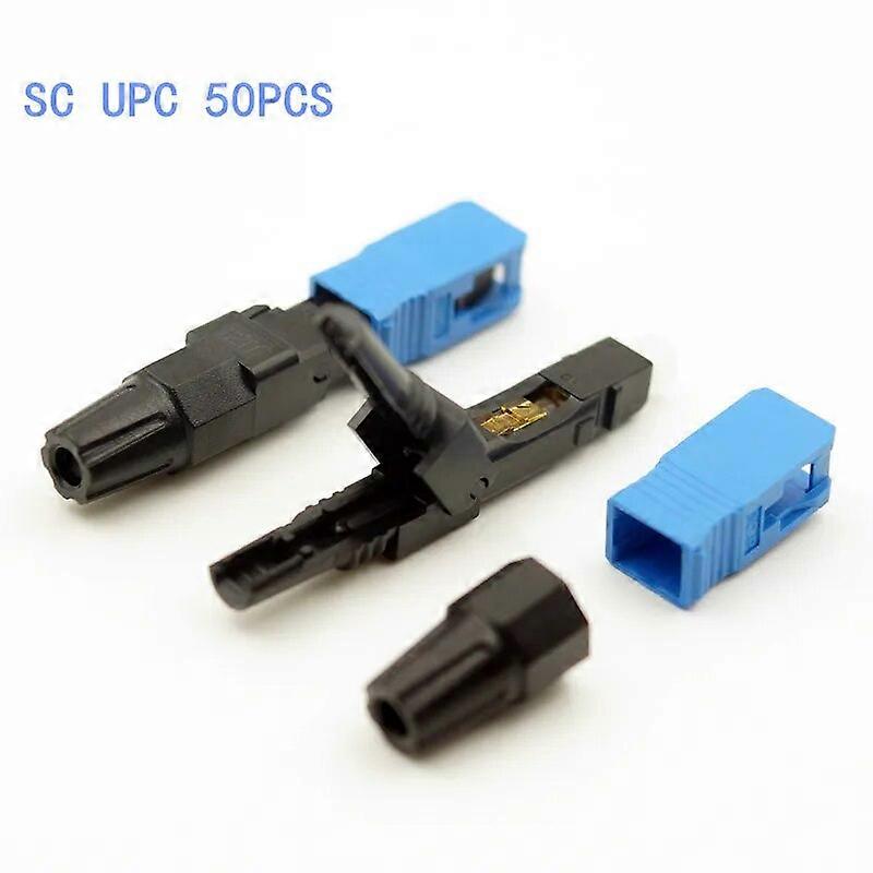 50-300 piezas SC UPC integrado conector rápido de fibra óptica SC APC FTTH fibra óptica monomodo SC adaptador SC Ensamblaje de campo