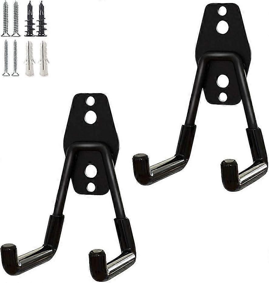 Garage Hooks, Heavy Duty Storage Hooks for Multiple Uses, Steel Wall Mount Hooks, Garden Tool Organizer (Small U 2pcs)