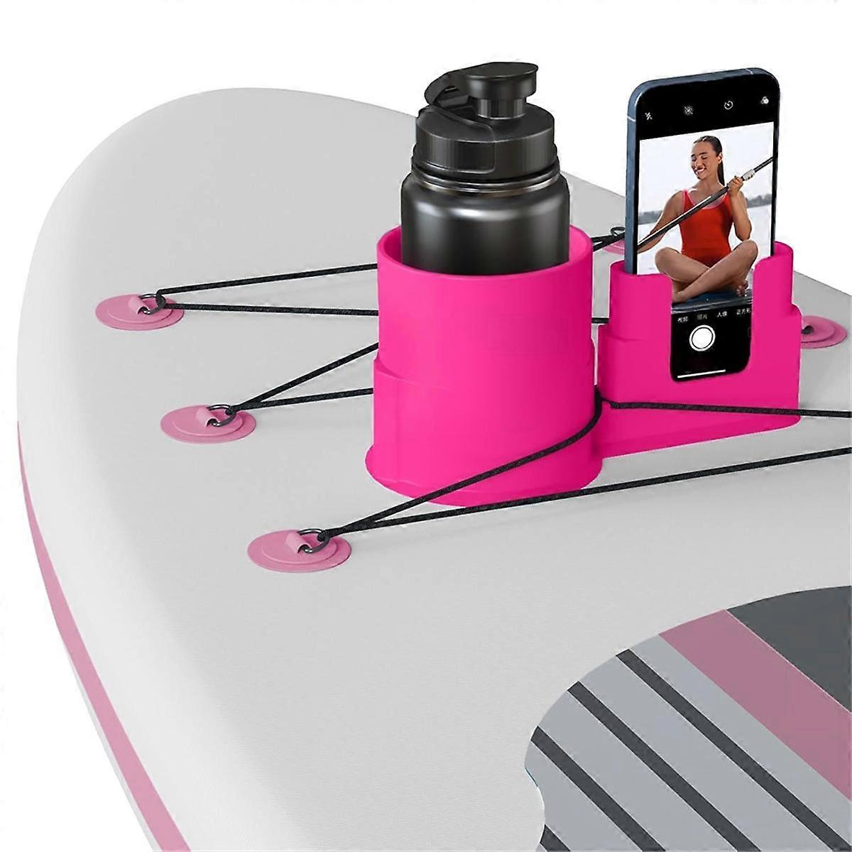 Surfboard Kayak Holder Beverage Phone Holder Drawstring Fixed Beverage Phone Holder Rose Red