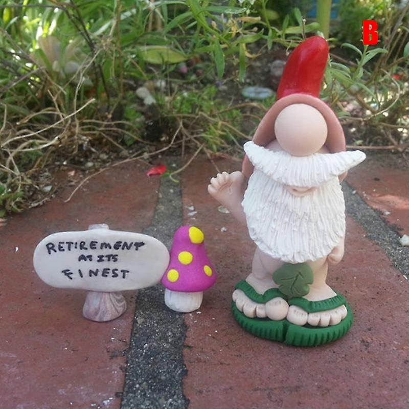 Old Man With White Beard Garden Decoration Dwarf Resin Crafts Cartoon Dwarf Statue Christmas Gift Decoration