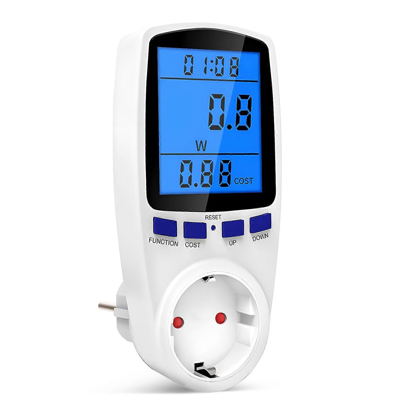 Socket Digital Wattmeter Power Consumption Watt Energy Meter Kwh Ac 230v Electricity With Backlight