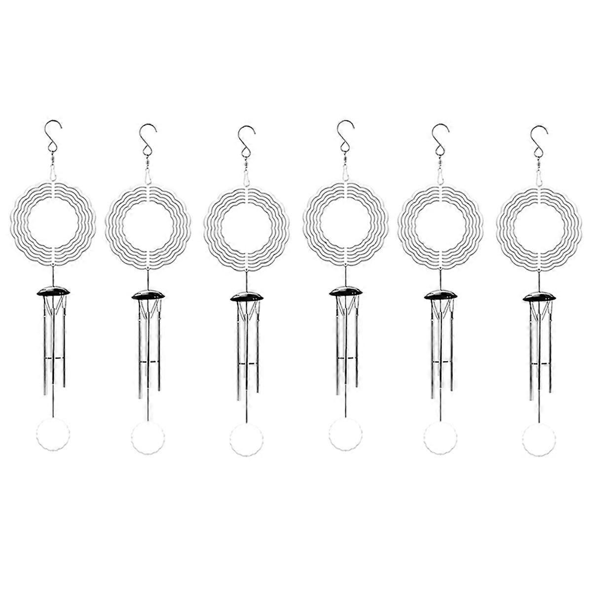 6PCS Sublimation Wind Spinner Blanks Outdoor Decor, Outdoors Wind Chimes for Outside with Aluminum