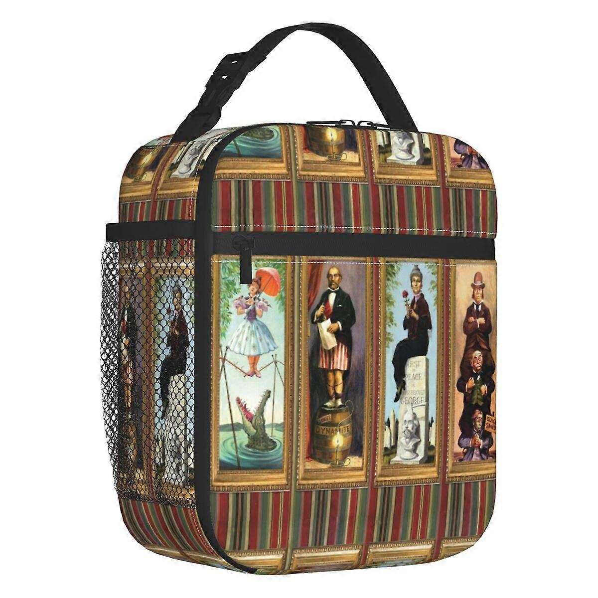 Lancheira personalizada com logotipo de mansão assombrada feminina com refrigerador térmico para escola de estudantes