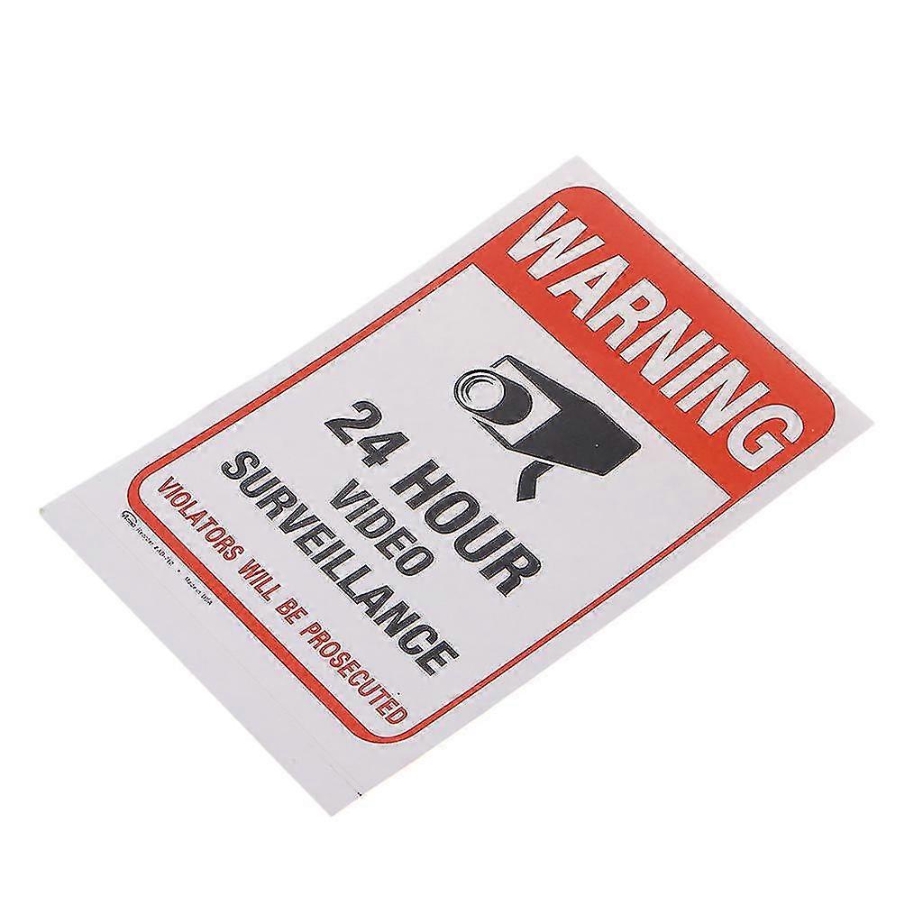 10pcs/lot Waterproof Pvc Cctv Video Surveillance Security Sticker Warning Signs