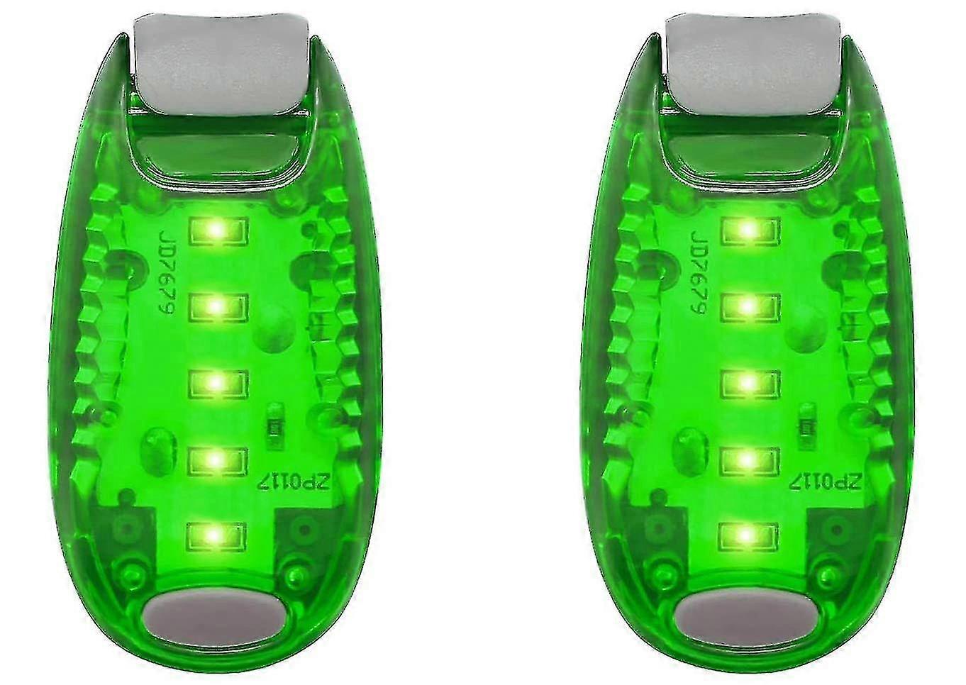 2 Led Safety Lights Clip On Visibility Running Jogging Walking