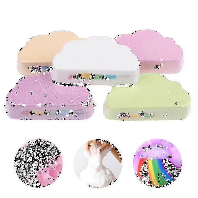 Rainbow Cloud Bath Bomb Salt Exfoliating Moisturizing Bubble Bath Bomb Ball-sfygv