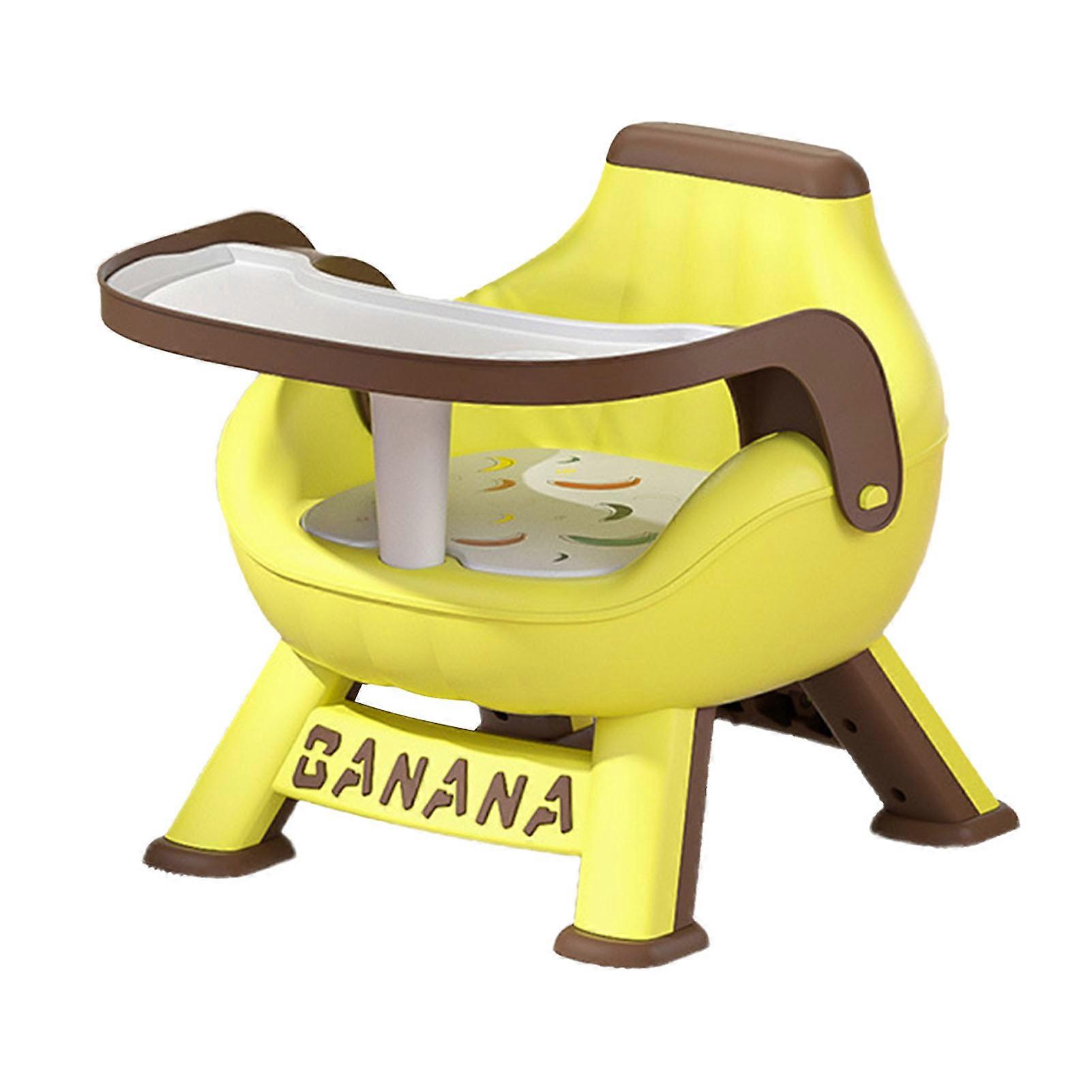 Baby Eating Chair Adjust Back Height Detachable Cleasing Multifunction Todder Chair with Beeping Seat Yellow