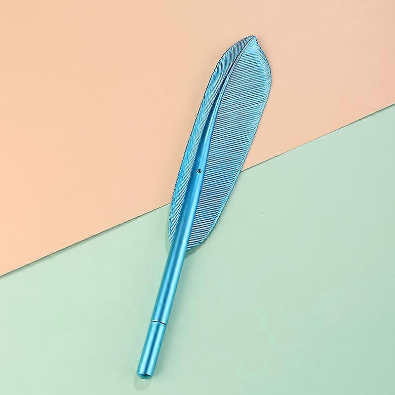 4pcs Feather Shape Pen 0.5mm Black Feather Pen
