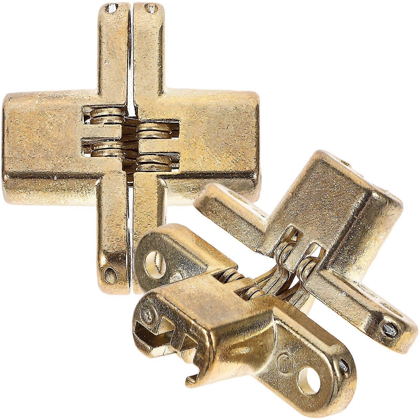 2 Pcs Spring Hinges Case Hinges Invisible Cross Hinge Alloy Hinge Door Hinge