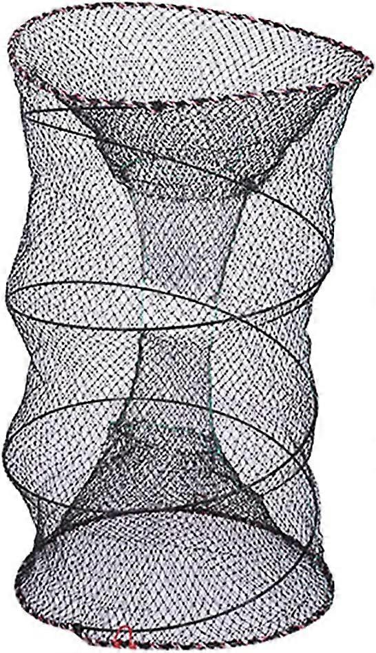 Galvanized Nylon Fish Net Crab Crayfish Lobster Catcher Pot Cast Automatic Folding Keep Net Umbrella Cage-4088Cm