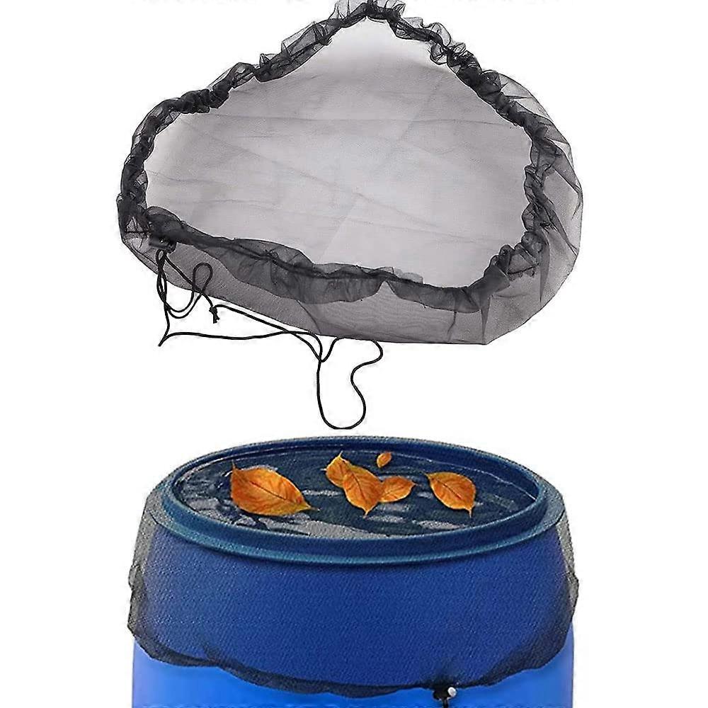 Rain Barrel Net Mesh Cover Water Collection Bucket Yarn Cover for Rain Barrels Water Butt Net Protector