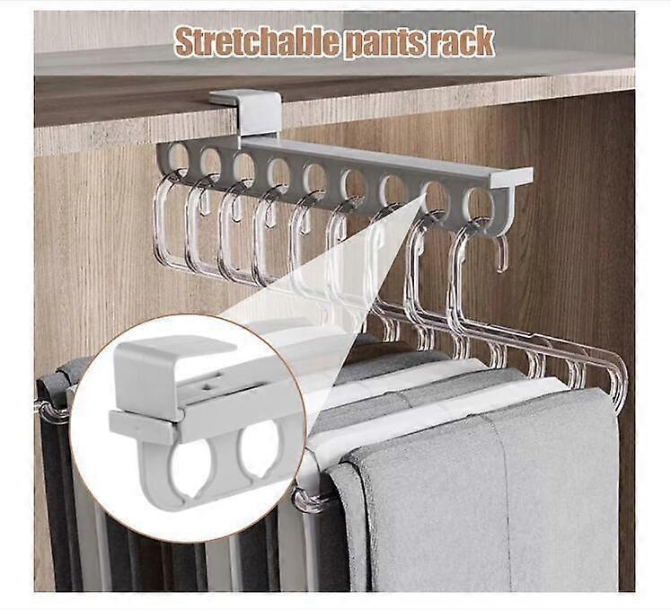 Pull-Out Type Retractable Clothes Rack,2024 Pull Out Closet Rod Without Drilling