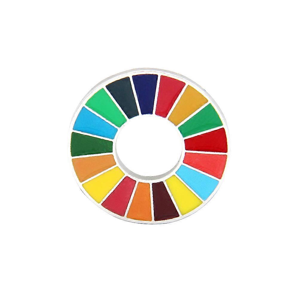 17 Color United Nations Sustainable Development Goals Pin Badge, 1 pac