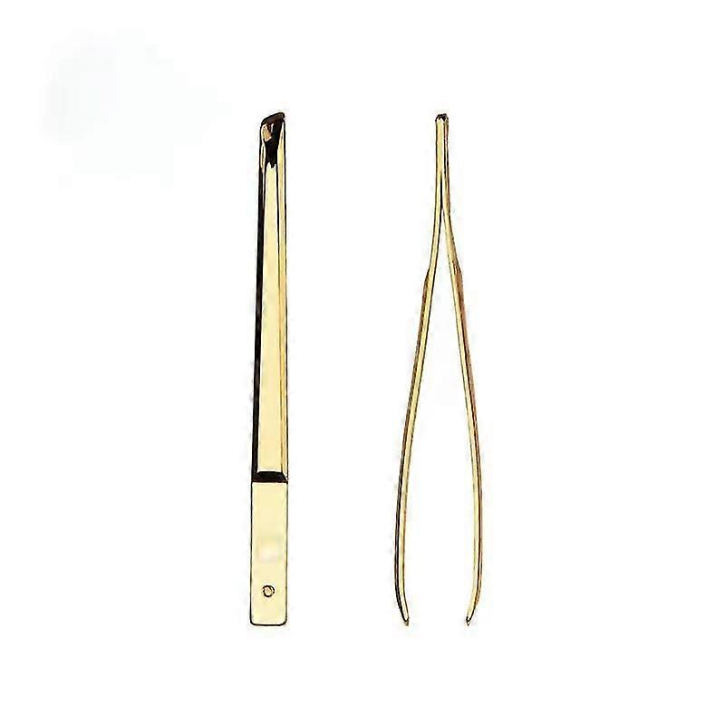 Golden eyebrow tweezers