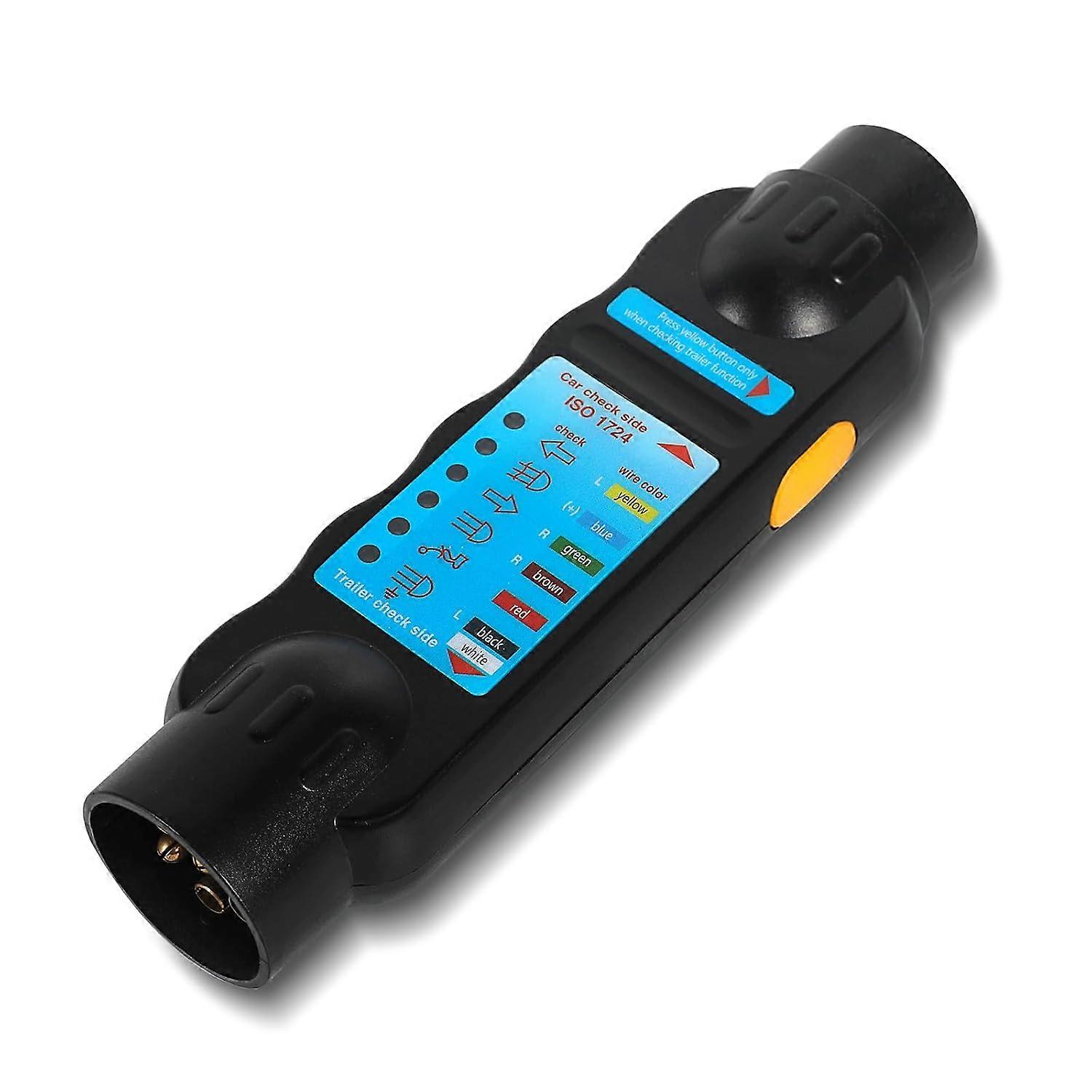 Trailer Tester, 7 Pin Trailer Tester Caravan Trailer Plug Socket Tester 12V Connector for Circuit Diagnostic Tools