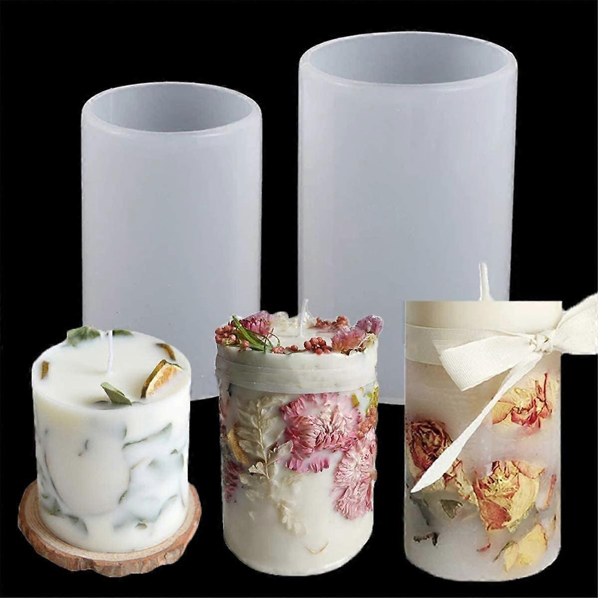 Three-dimensional cylindrical candle mold, handmade diy mold, 2pcs