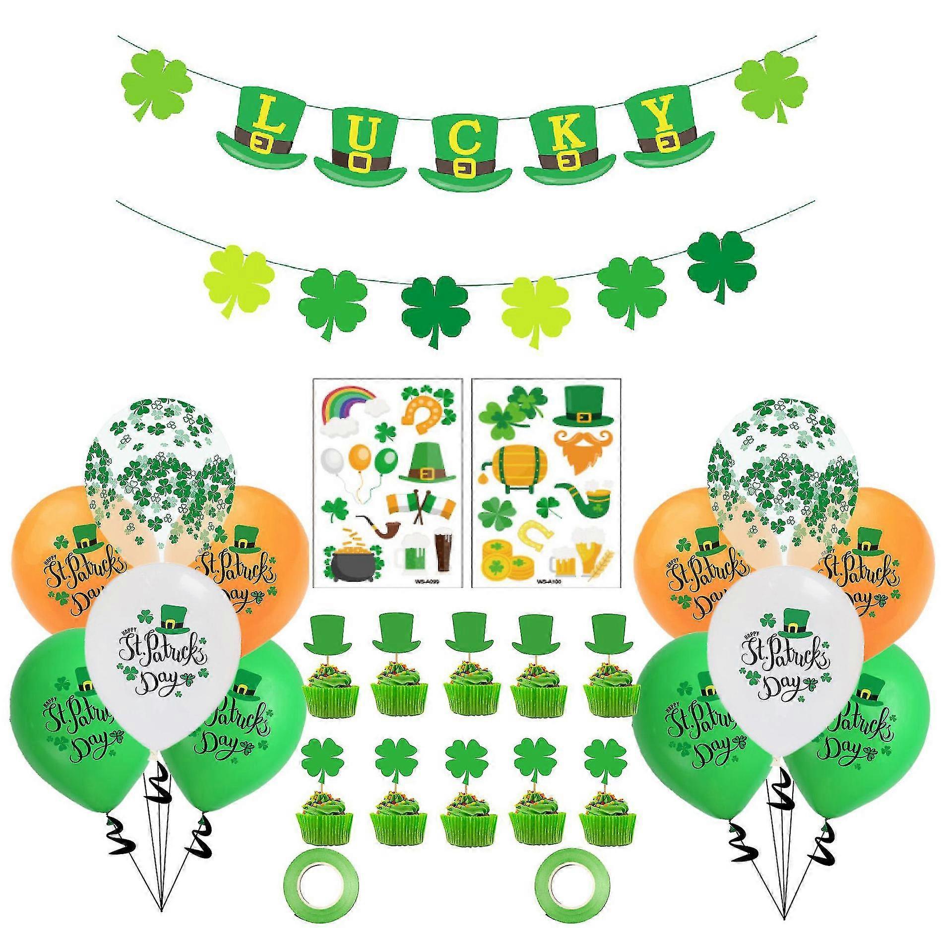 St Patricks Day Decorations Party Supplies Ornaments Set Decorating Kit
