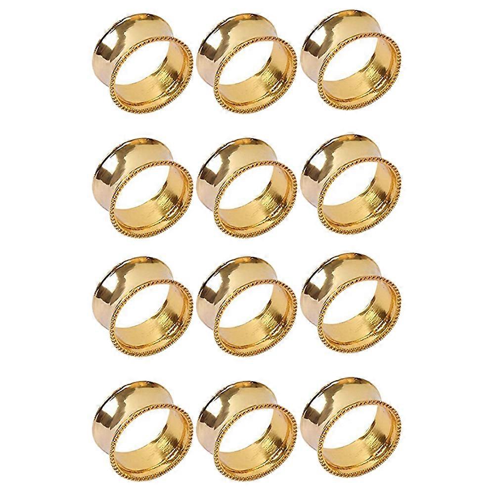12 Pcs Napkin Rings Set Dining Table Setting Bridal Napkins Rings Glossy Napkin Holder Adornment