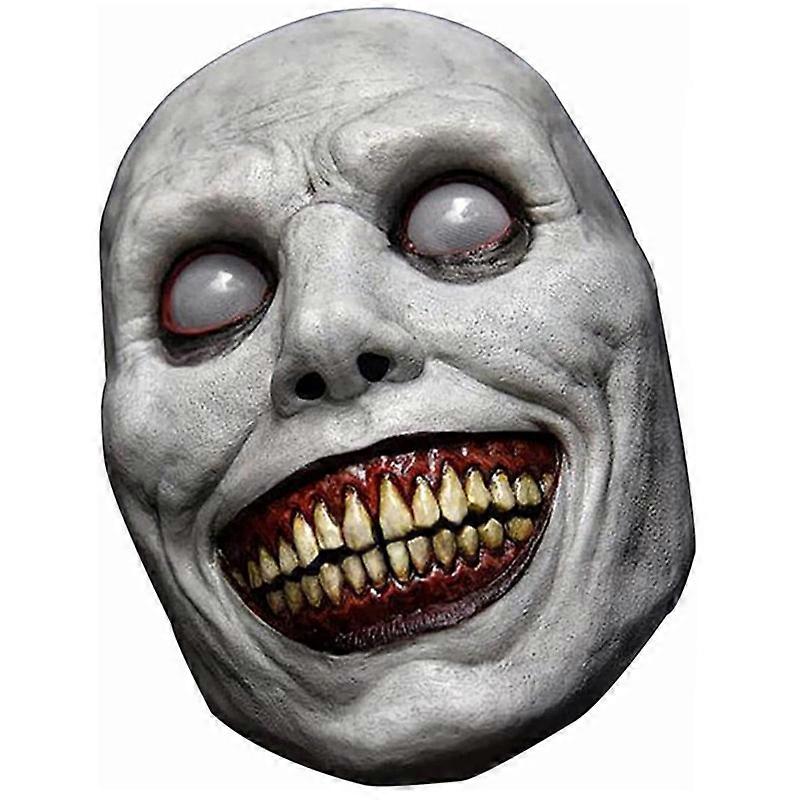 Creepy Halloween Mask, Smiling Demons Cosplay Props, Evil Latex Mask for Halloween Costume Party Prop