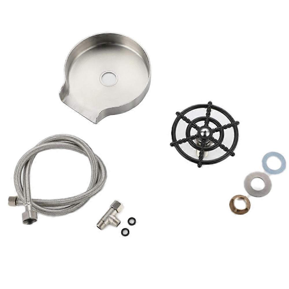 Glass Rinser for Kitchen Sink, Bottle Cup Washer for Sink Attachment 1/2 -Include Water T & Water Pipe
