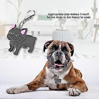 Dog Collar Pendant Tag Cute Metal Accessory for Pets Black