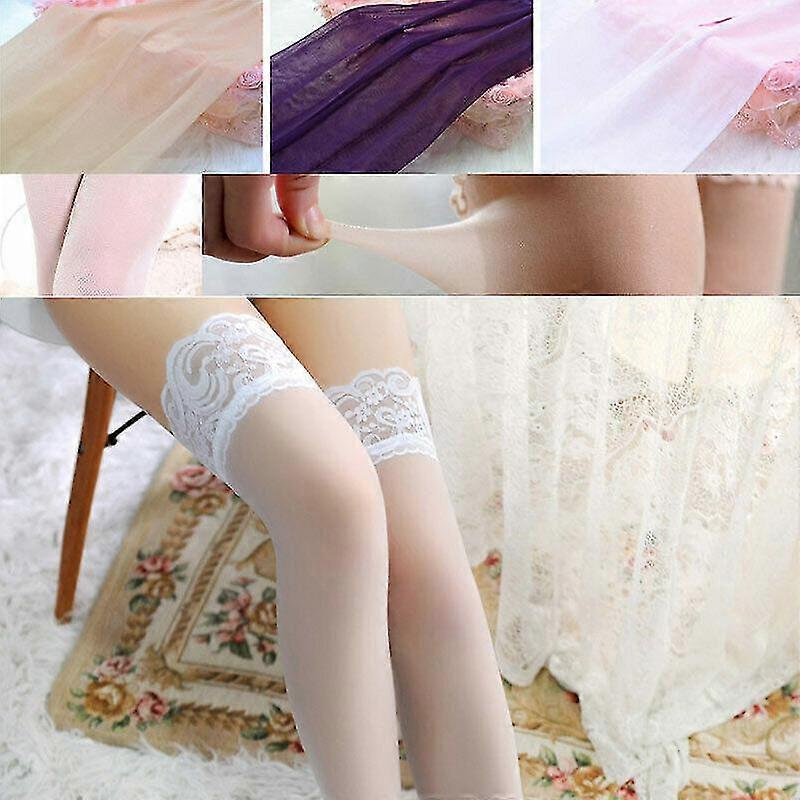 Neu Sexy Spitze Top Strümpfe Strümpfe Netzstrümpfe Transparent Elastisch Oder Silikon Streifen64172424060666