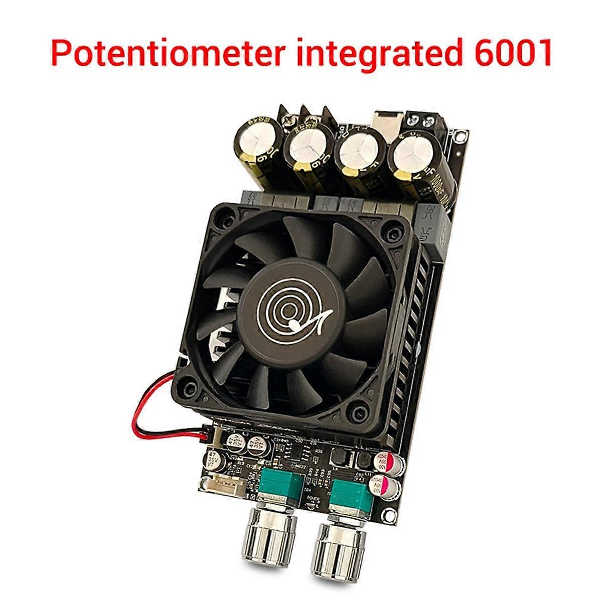 -6001 Digital Power Amplifier Board 2.1 Channel 600W Subwoofer TPA3225 Bluetooth Amplifier Module with Shielded Wire B