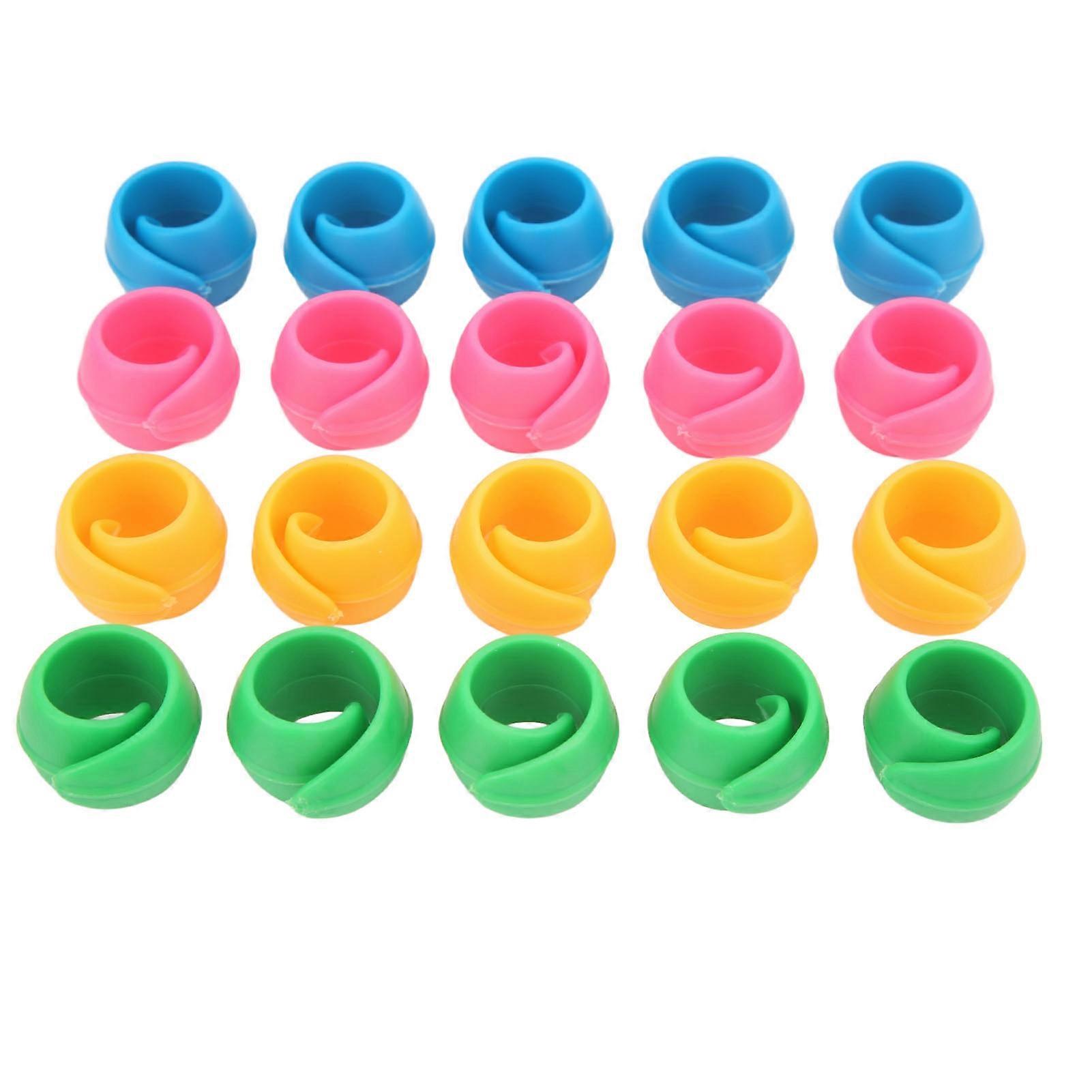 20 Pcs 4 Color Thread Holder Anti Thread Falling Off Bobbin Fixing Silicone Bobbin Holder Clips Sewing Spool Protector