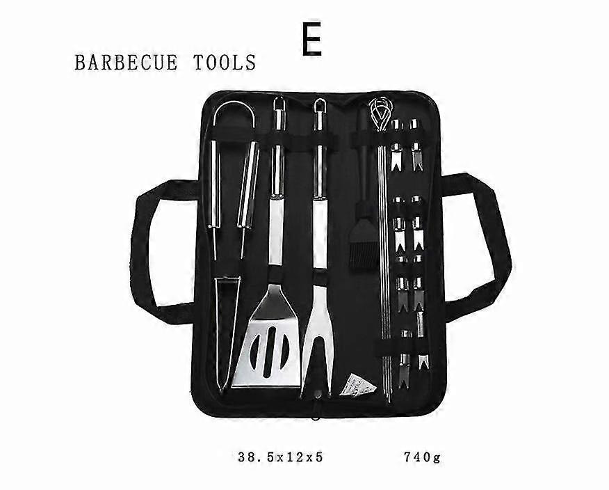 Baicccf Outdoor Barbecue Kitchen Supplies 16-piece Stainless Steel Grill Set