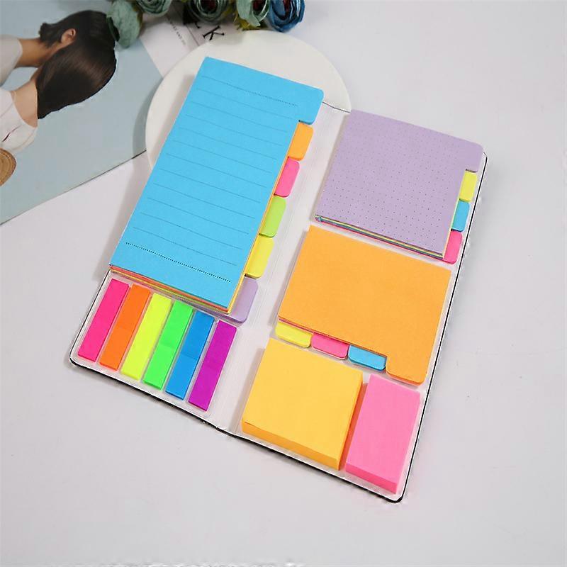 Sticky Notes in 6 Sizes 7 Colors, Adhesive Markers for Office and Daily Supplies