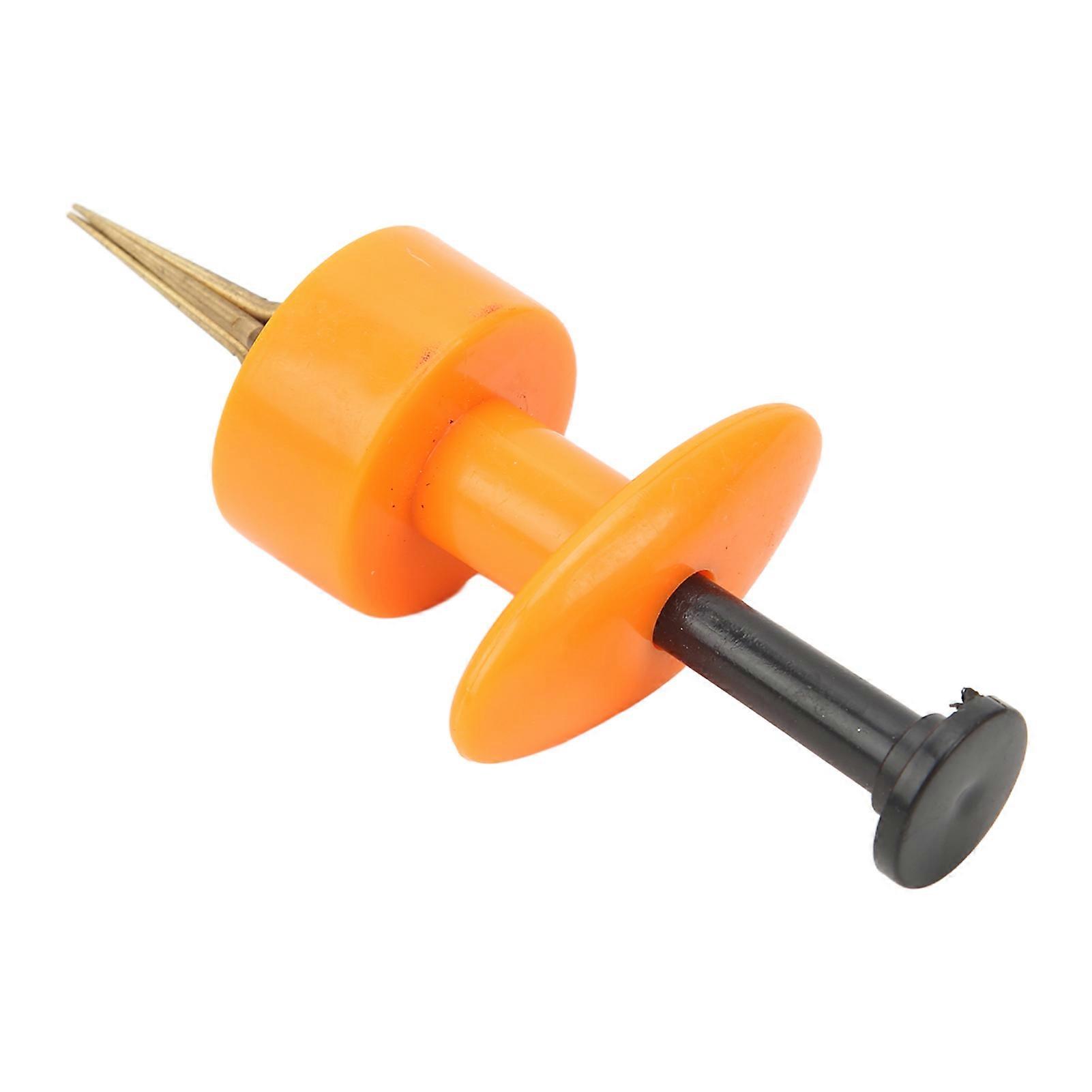 Portable Fishing Bait Clip with Rubber Band - 4 Claws, Bloodworm and Earthworm - Yellow