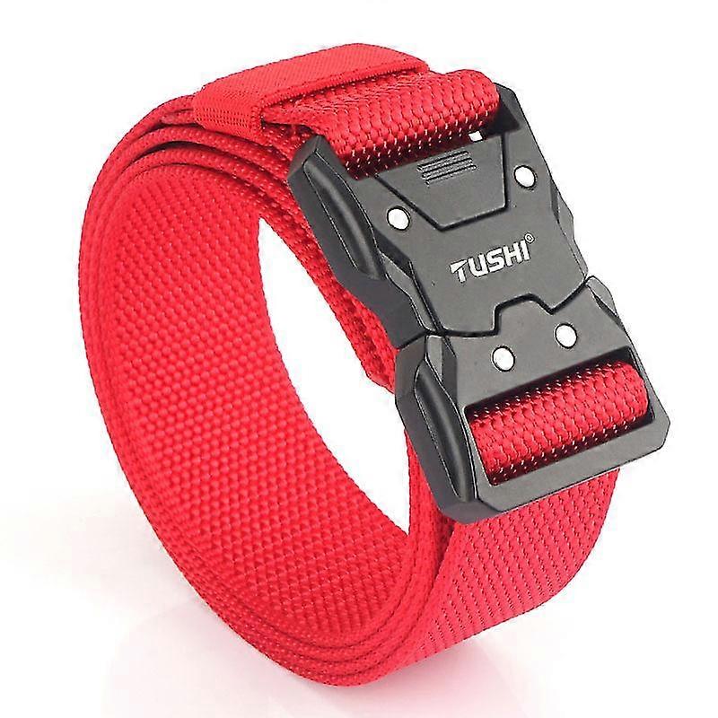 Herren Outdoor Jagd Taktischer Multifunktionsgürtel, Upgrade Rot