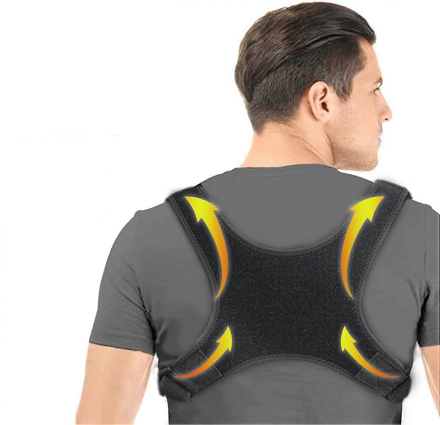 Posture Trainer, Straightener For Back Trainer Shoulder Belt, Black Adjustable Breathable Posture Trainer, For Women, Men, Student